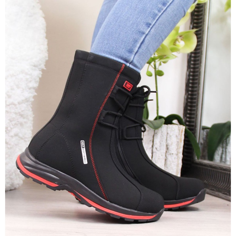 Botas de neve impermeáveis ​​amarradas Dk W DK15D pretas preto 1