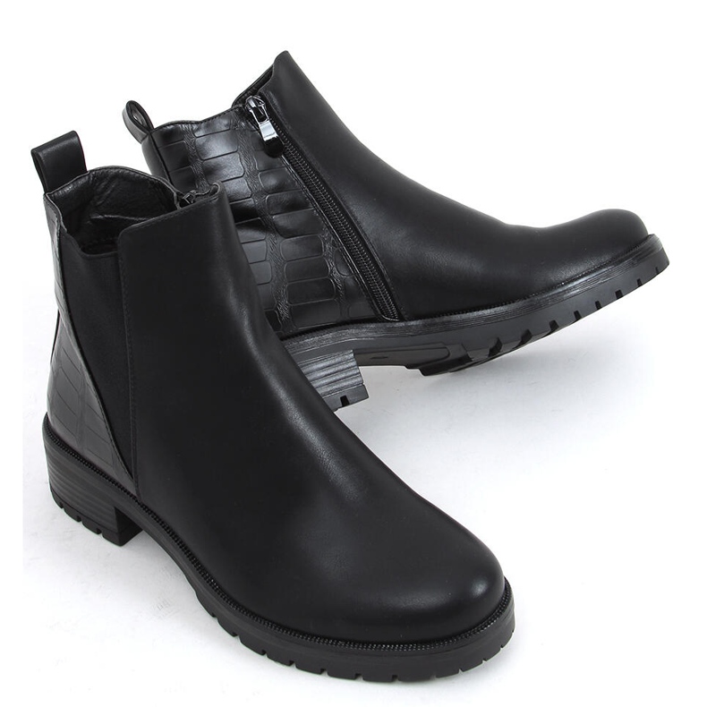 Botas Chelsea femininas Ingrid Black preto 1