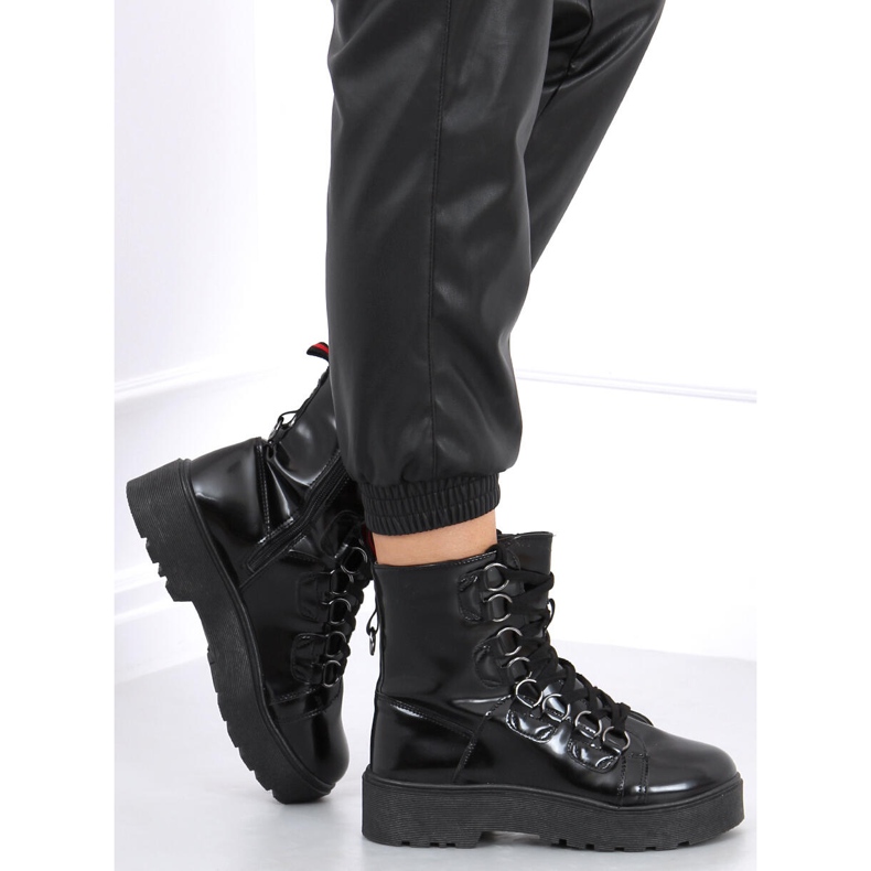 Botas Hean Negro com atacadores preto 2