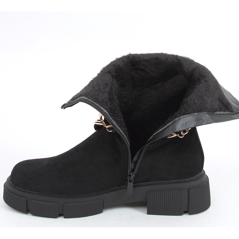 Botas de cano baixo com corrente Solve Black preto 1
