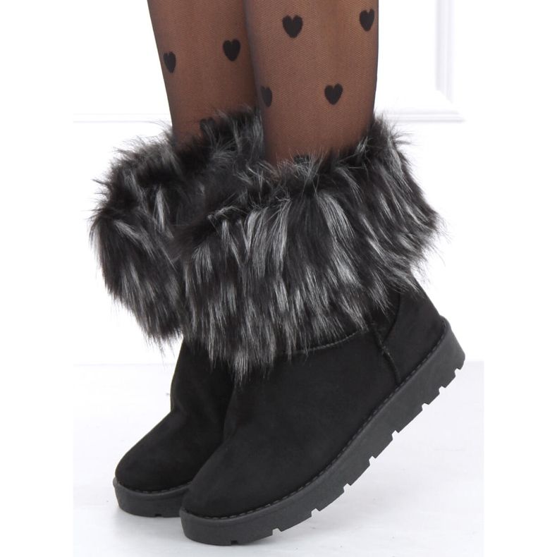 Botas de neve com pele da Else Black preto 1