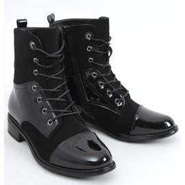 Botas de couro envernizado Nina Black preto 1