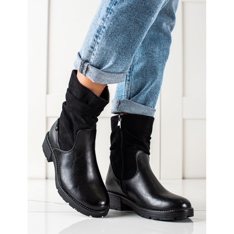 W. Potocki Botas de trabalho casuais Potocki preto 1 W. Potocki Botas de trabalho casuais Potocki preto 1