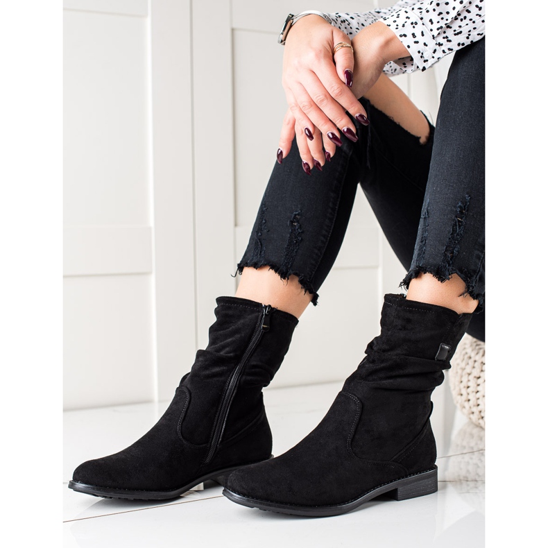 W. Potocki Botas de camurça de cano alto potocki preto 1 W. Potocki Botas de camurça de cano alto potocki preto 1