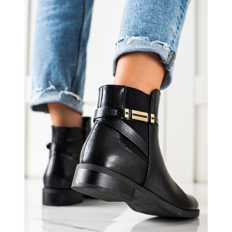 W. Potocki Botas potocki pretas elegantes preto 1