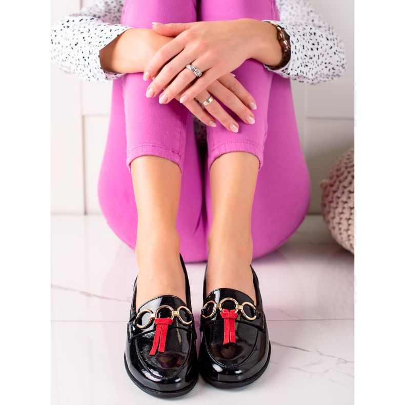 Filippo Sapatos de couro lacado preto 2