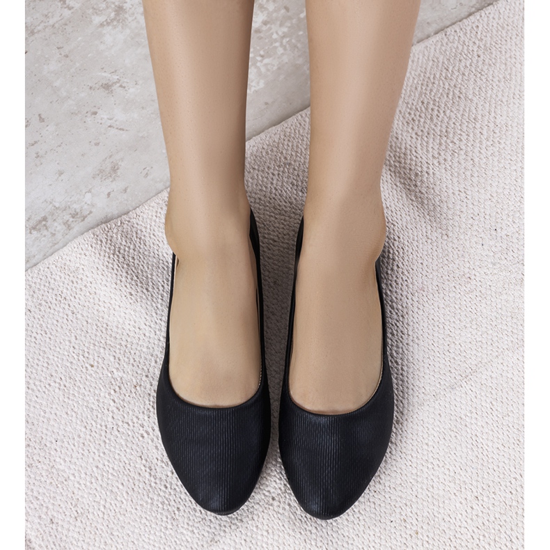 Bailarinas pretas de camurça ecológica da Silma preto 1