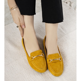 Mocassins femininos de mostarda Dominique amarelo 1