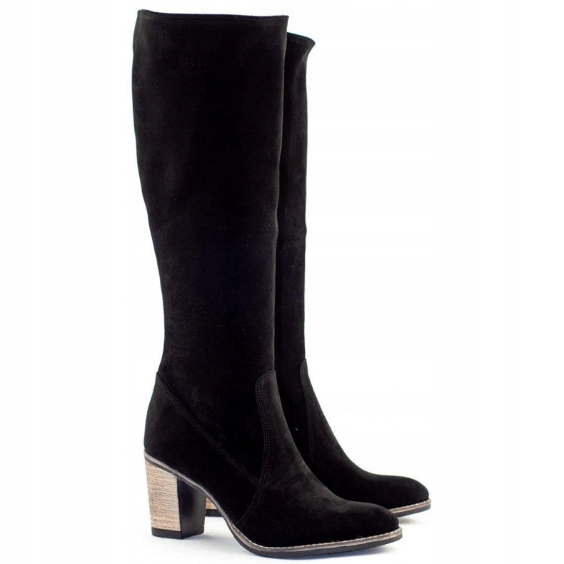 Olivier Botas isoladas femininas negras no poste preto 2