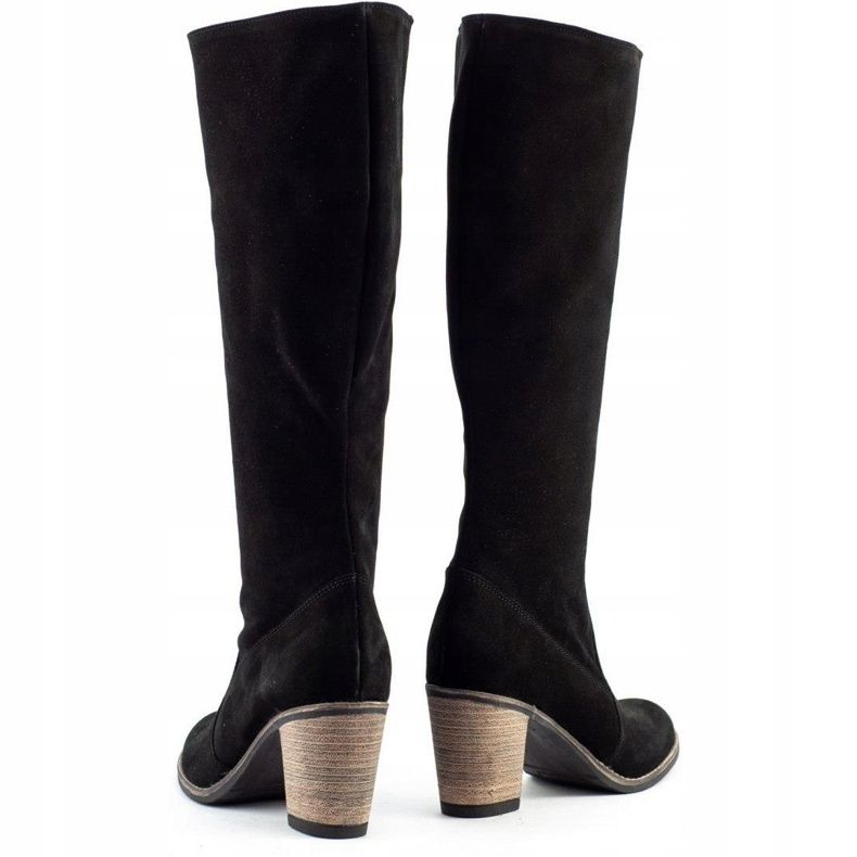 Olivier Botas isoladas femininas negras no poste preto 3