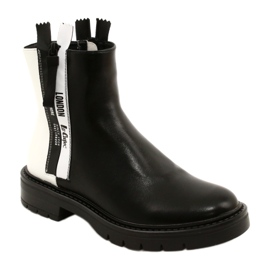 Botas pretas e brancas femininas Lee Cooper LCJ-21-47-0650LA preto 1