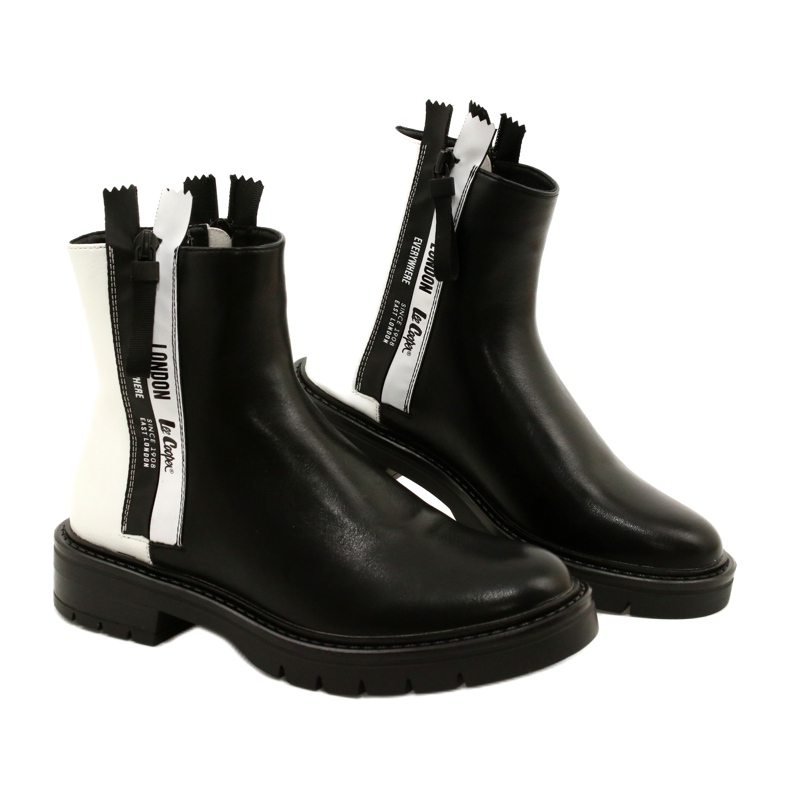 Botas pretas e brancas femininas Lee Cooper LCJ-21-47-0650LA preto 5