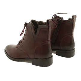 M.Daszyński Botas de trabalho SA62-90 Borgonha vermelho 3
