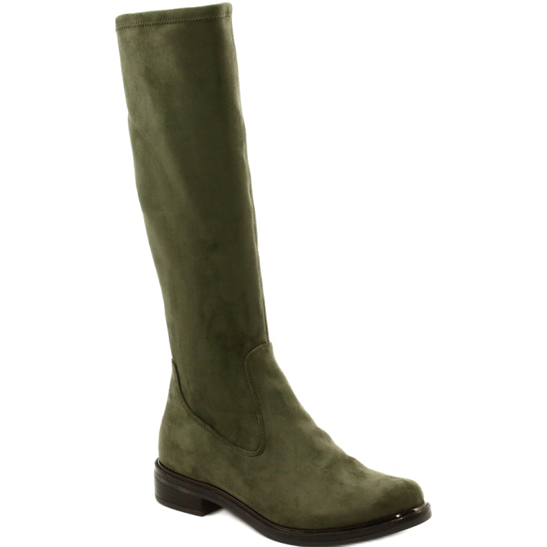Botas femininas Caprice 25512-27 737 oliva stretch verde 1