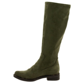 Botas femininas Caprice 25512-27 737 oliva stretch verde 2