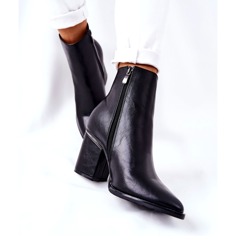 POTOCKI Botas clássicas pretas Airah de salto alto preto 2