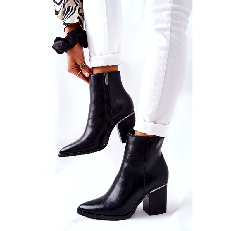 POTOCKI Botas clássicas pretas Airah de salto alto preto 3