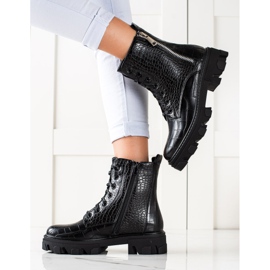 TRENDI Trabalhadores com zíper decorativo preto 1