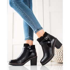 TRENDI Botas pretas casuais preto 1