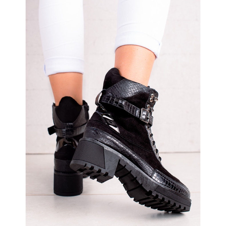 Queen Vivi Trabalhadores amarrados com fivela preto 1