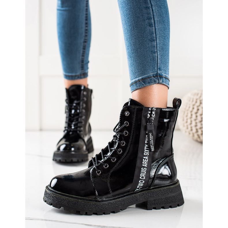 Goodin Sacos lacados com fecho decorativo preto 1