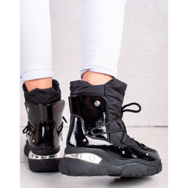 W. Potocki Botas de neve pretas clássicas Potocki preto 1
