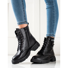 Goodin Bolsas pretas com cadarço com enfeite preto 2