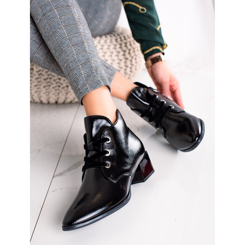 Bota de salto baixo Sergio Leone preto 2