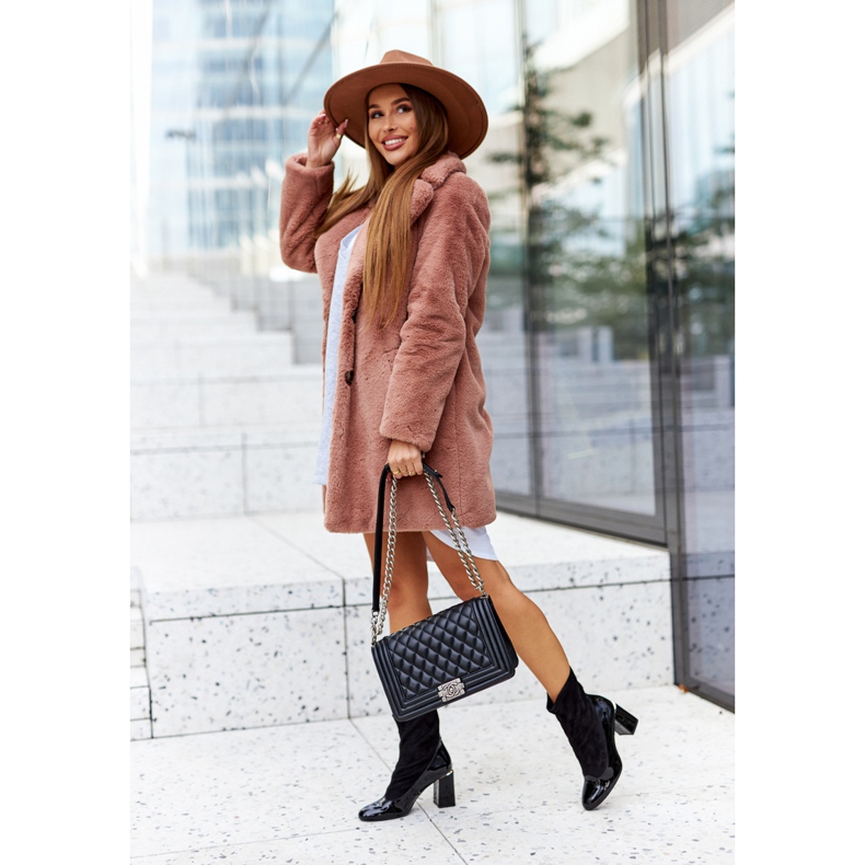 Botas de couro em um poste Laura Messi preto 2262 1