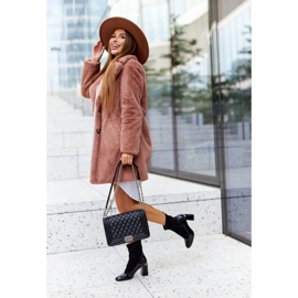 Botas de couro em um poste Laura Messi preto 2262 2