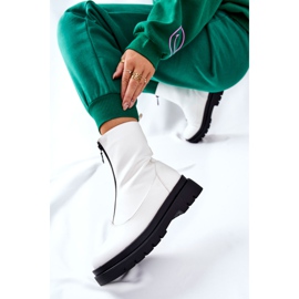 PE1 Botas femininas com zíper White Tierra branco 1