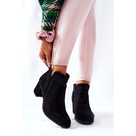 PE1 Botas de camurça pretas no salto Elisea preto 1