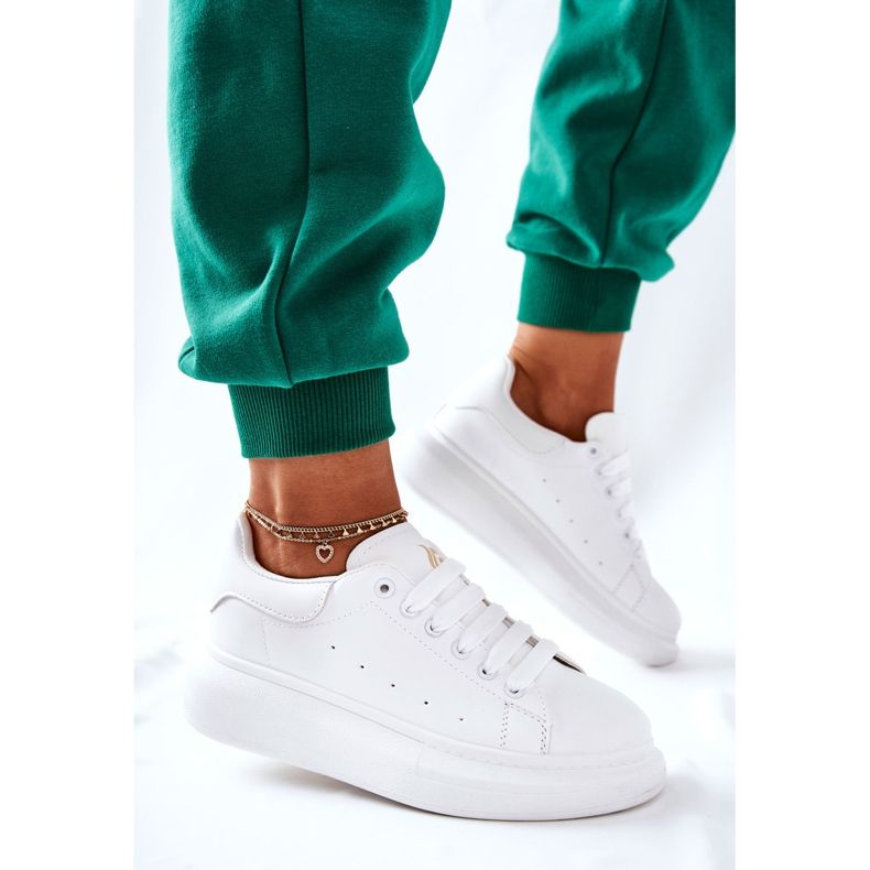 Calçados Esportivos de Couro em Plataforma Lemmy Branca branco 2