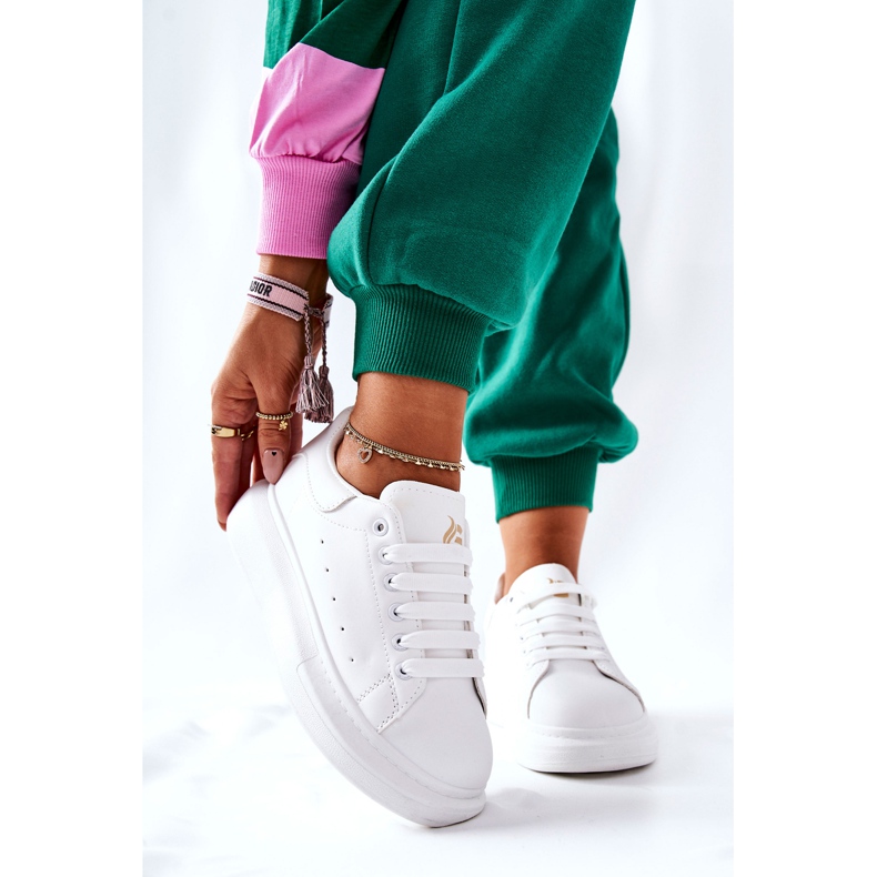 Calçados Esportivos de Couro em Plataforma Lemmy Branca branco 1