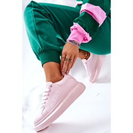 Calçados esportivos de couro na plataforma Pink Lemmy rosa 1