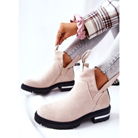 PS1 Botas Quentes Botas Jodhpur Com zíper Beige My Way bege 2