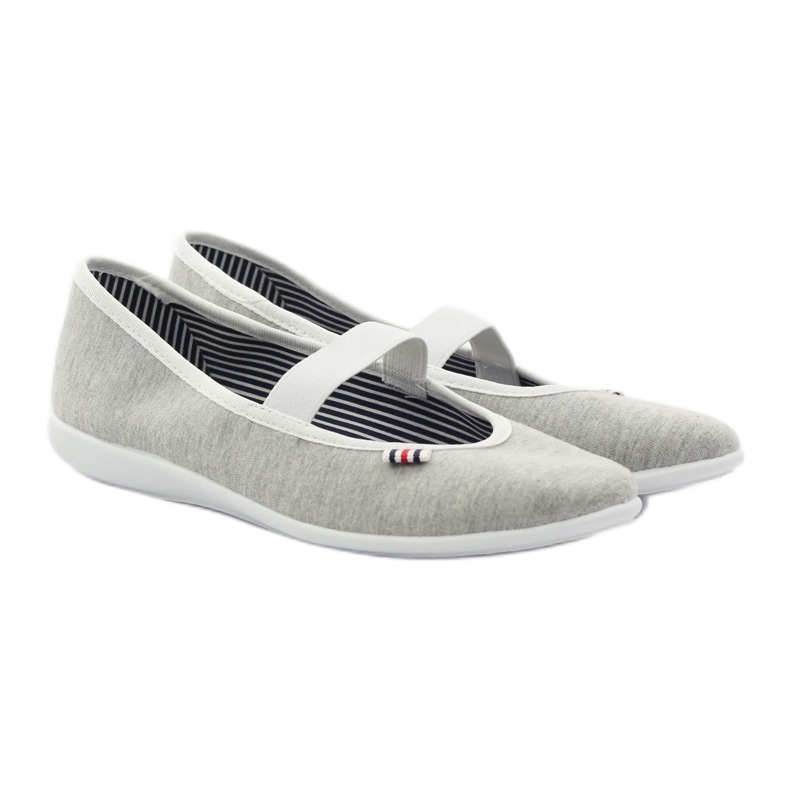 Tênis bailarina feminino Befado 493q sz branco multicolorido cinza 1