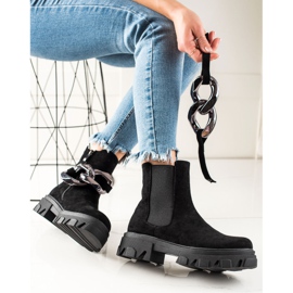 Botas de camurça na plataforma S. Barski preto 1