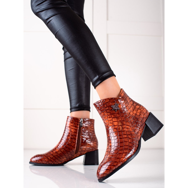 Filippo Botas elegantes com isolamento marrom 1