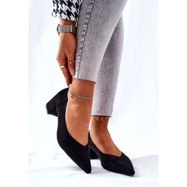 PG1 Bombas de camurça em um Black Rossie Post preto 1