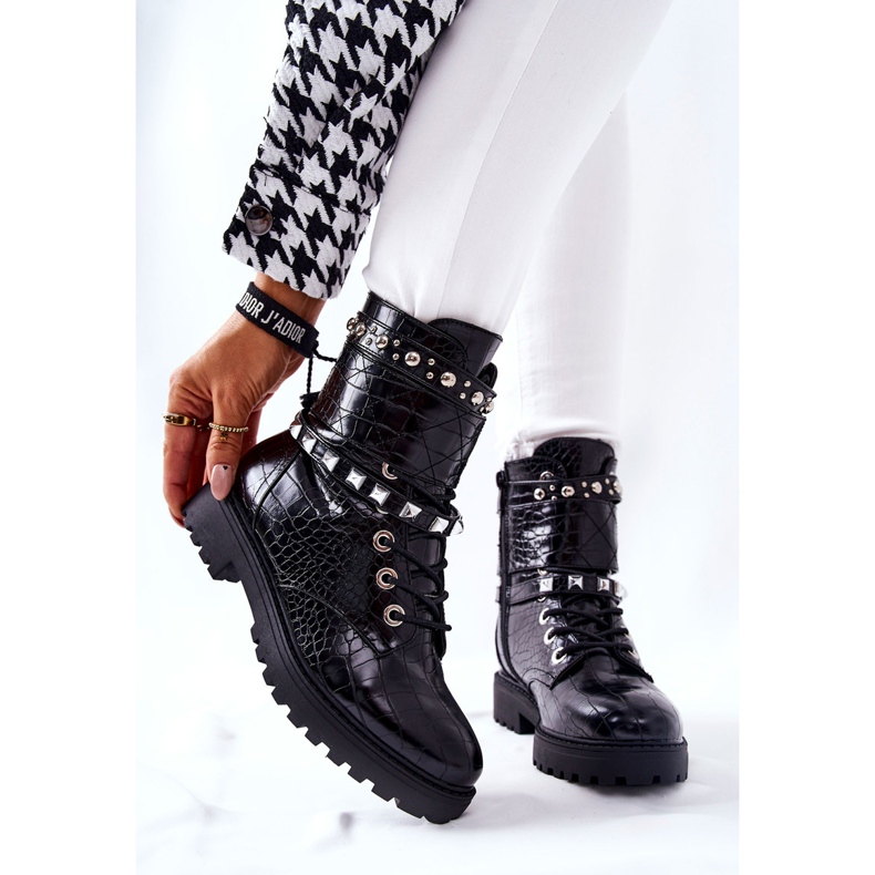 PG1 Trabalhadores com botas aquecidas Nephele Negra com tachas preto 1