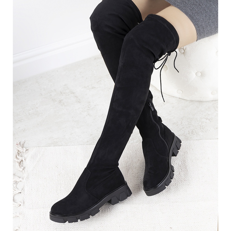 Botas pretas com sola alta da Patrice preto 2 Botas pretas com sola alta da Patrice preto 2