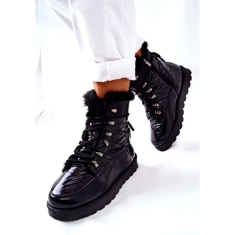 POTOCKI Botas de neve altas com isolamento de pele, Black Sneezy preto 1 POTOCKI Botas de neve altas com isolamento de pele, Black Sneezy preto 1