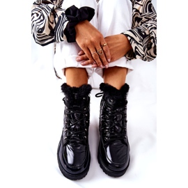 POTOCKI Botas de neve altas com isolamento de pele, Black Sneezy preto 2