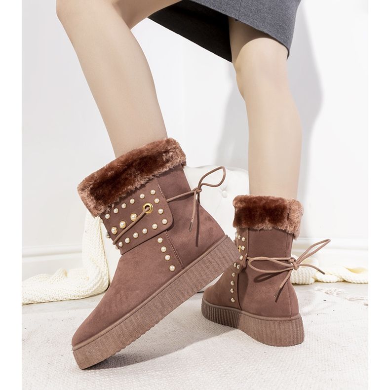 Botas de neve femininas rosa Almendra 1 Botas de neve femininas rosa Almendra 1