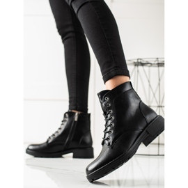 W. Potocki Armadilhas pretas feitas de couro Eco Potocki preto 1