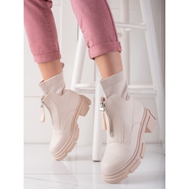 Bestelle Trabalhadores deslizantes com um zíper bege 1