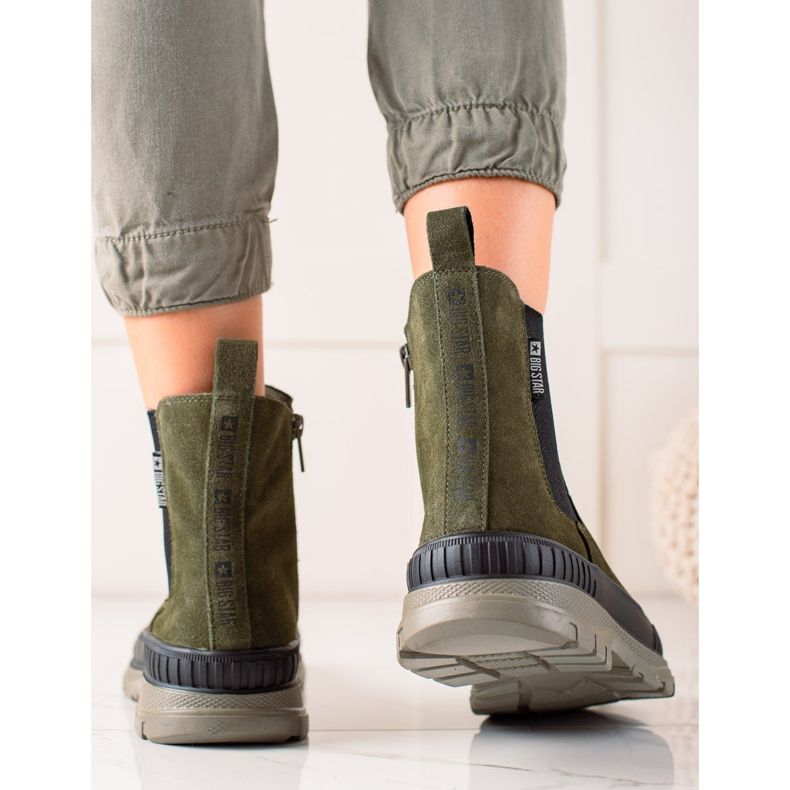 Botas femininas Big Star II274355 verde 1