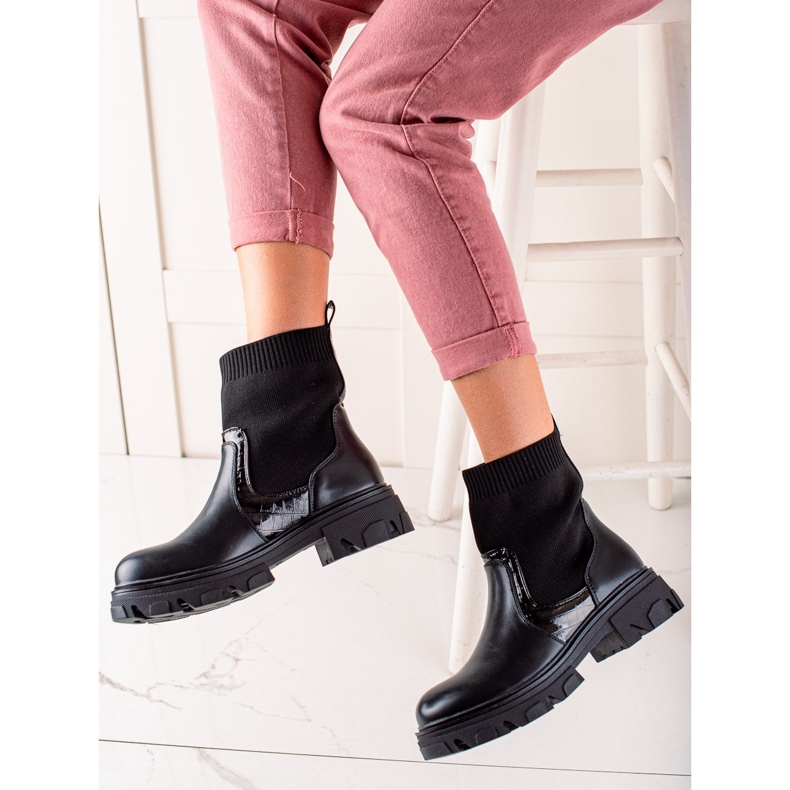 TRENDI Bolsas deslizantes na plataforma preto 1