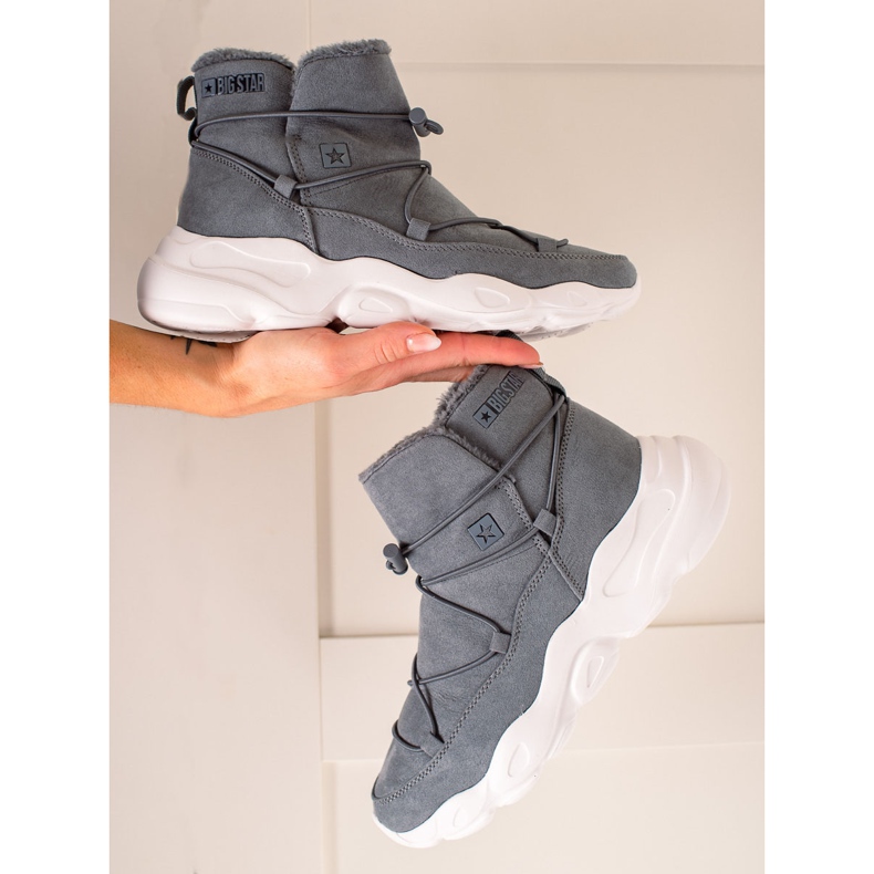 Botas de neve femininas Big Star II274264 cinza 1